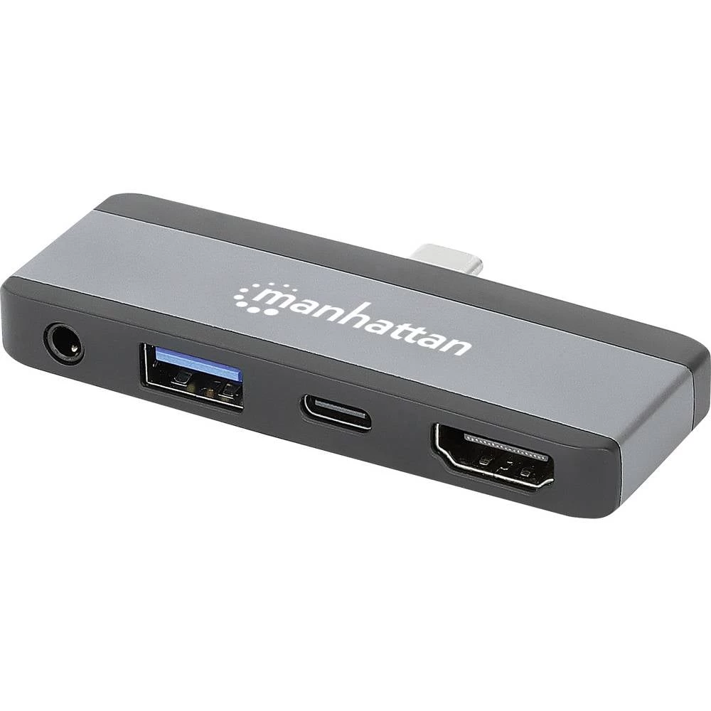 Manhattan USB-C® priključna stanica USB-C 4-in-1 Dockingstation USB C-Stecker auf HDMI USB-A USB-C PD 3,5 mm Klinke USB- slika