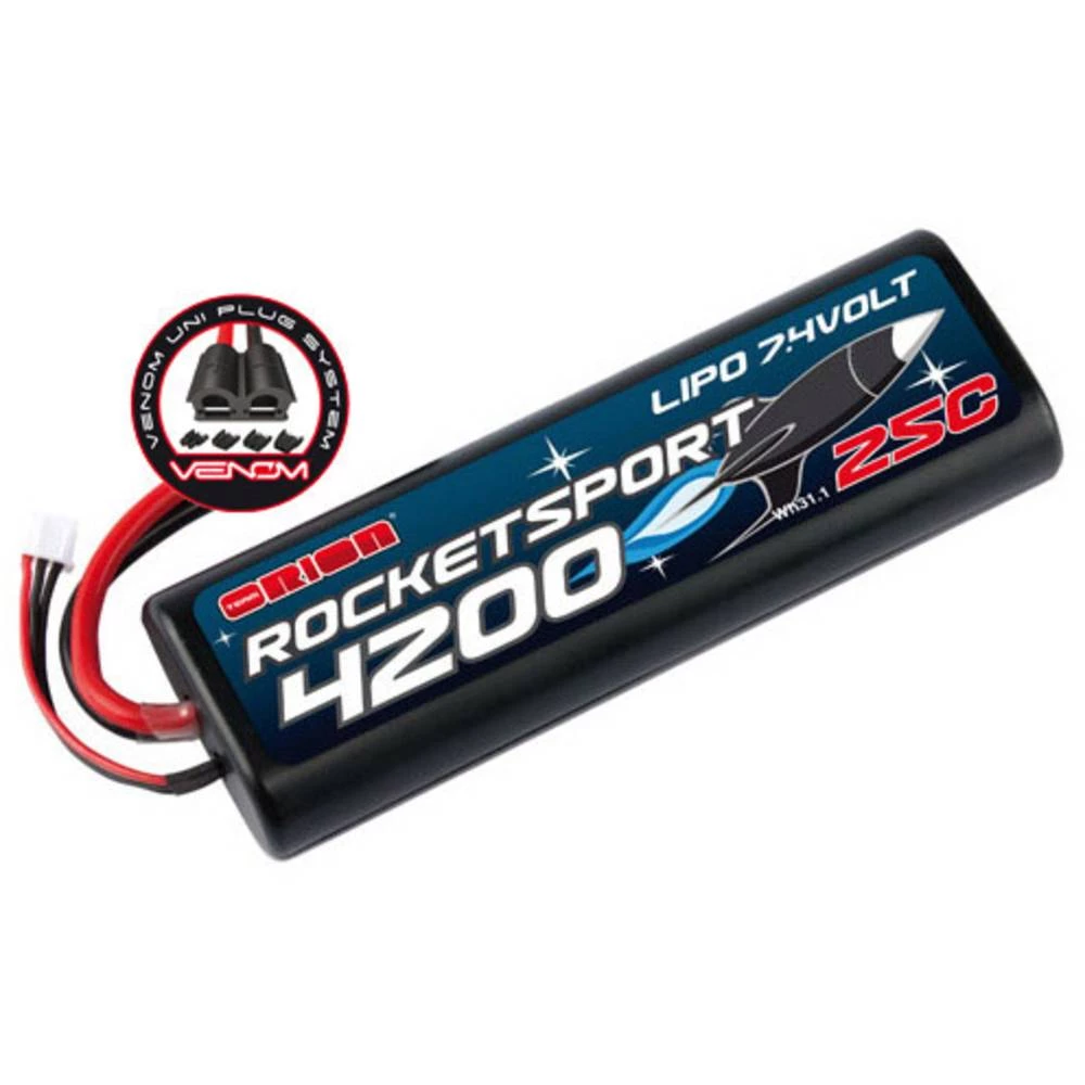LiPo akumulatorski paket za modele 7.4 V 4200 mAh Broj ćelija: 2 25 C Team Orion Štapno tvrdo kućište Sustav T-konektora, EC3, T slika