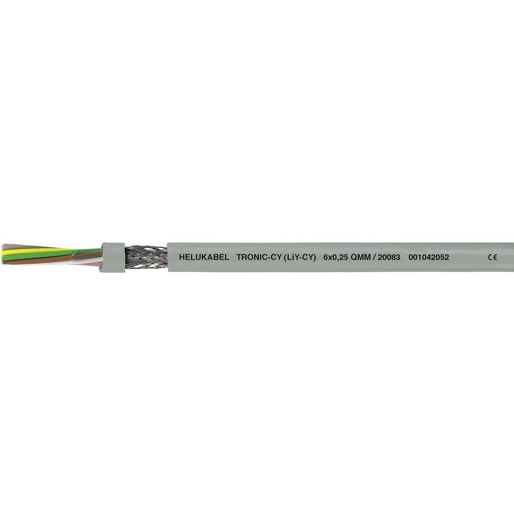 Helukabel 16475-1000 podatkovni kabel LiYCY 2 x 1 mm² siva 1000 m slika