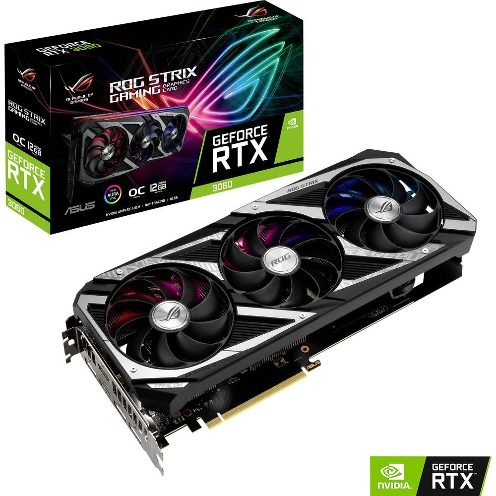 Asus grafička kartica Nvidia GeForce RTX 3060 Strix 12 GB GDDR6-RAM PCIe  HDMI™, DisplayPort RGB osvjetljenje slika