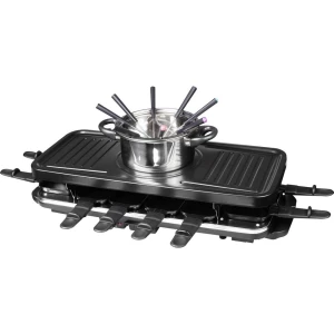 Silva Homeline PK-RF 120 raclette bezstupanjski regulator temperature, zaštita od pregrijavanja, 8 posuda, 8 vilica za fondue, premaz protiv lijepljenja crna