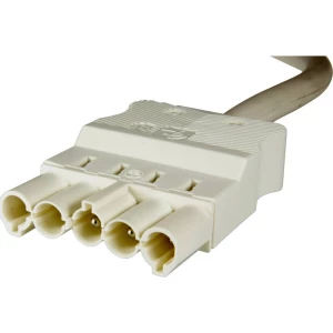 Adels-Contact 16315505 mrežni priključni kabel slobodan kraj - mrežni adapter Ukupan broj polova: 4 + PE bijela 0.50 m 30 St. slika