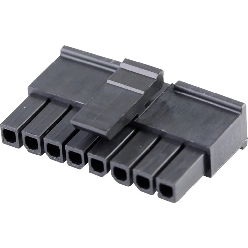 Molex 436450800 Micro-Fit 3.0 Receptacle Housing, Single Row, 8 Circuits, UL 94V-0, Black slika