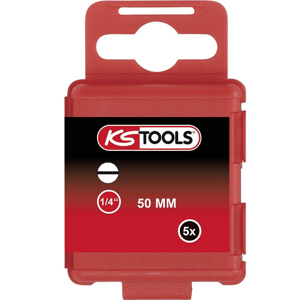 KS Tools 911.3332 pljosnati bit 12 mm S2 čelik poniklovani E 6.3 5 St. slika