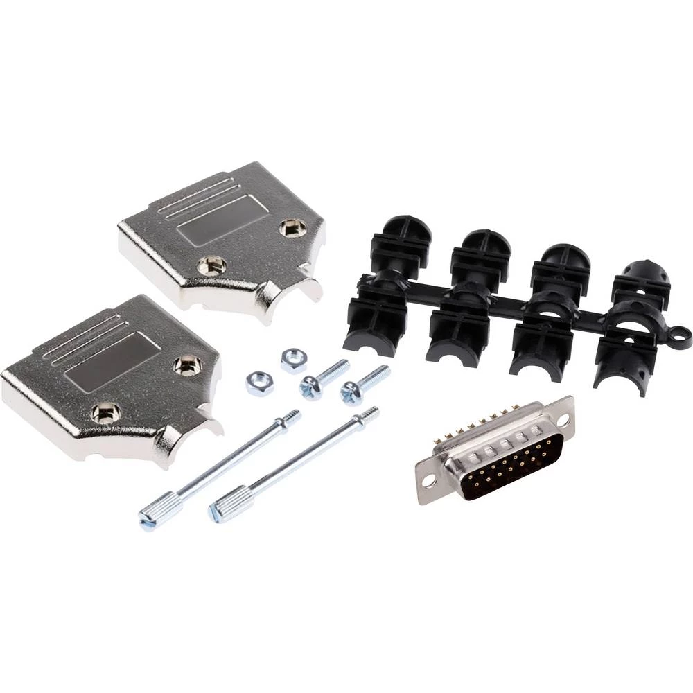 MH Connectors MHDTPK15-DM15P-K komplet D-Sub pinskih konektora 180 ° Broj polova (broj): 15 lemni kup 1 kom. slika