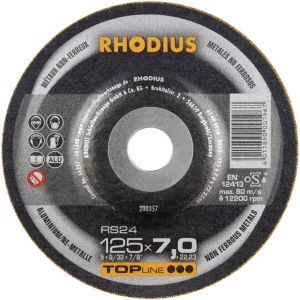 Ploča za grubu obradu s glavom 115 mm 22.23 mm Rhodius RS24 200349 1 ST slika