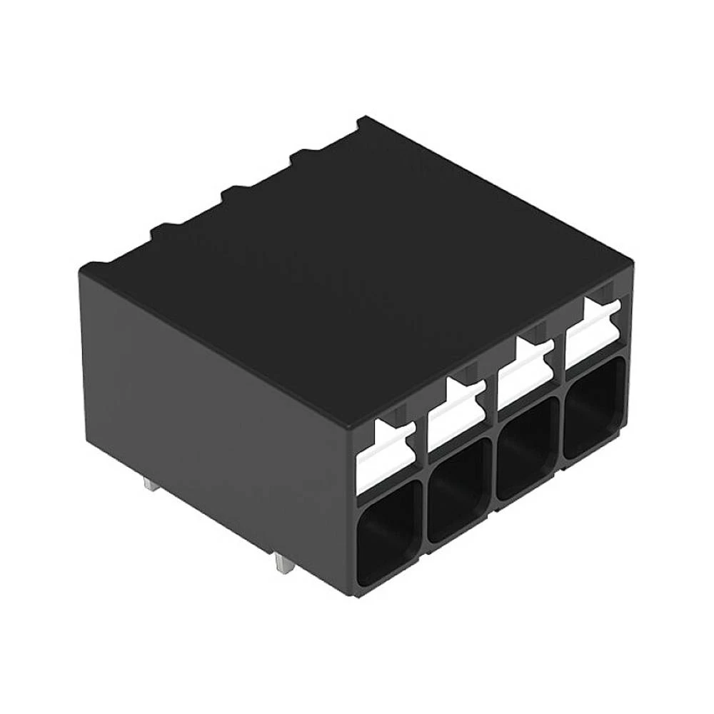 THR PCB terminal, potiskivači, 1,5 mm², Korak 3,5 mm, 4-pinski, ugurati CAGE CLAMP®, 1,50 mm², crno WAGO 2086-1204 stezaljka za tiskane ploče 1.50 mm² Broj polova (broj) 4 crna 1 St. slika