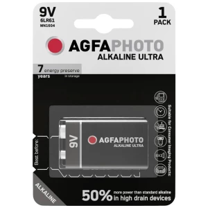 AgfaPhoto Ultra 6LR61 9 V block baterija alkalno-manganov  9 V 1 St. slika