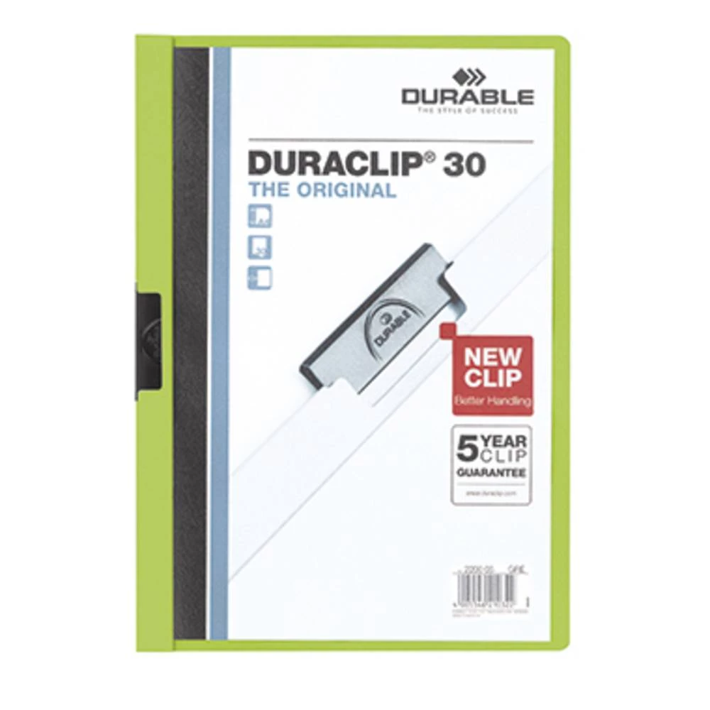 Durable Uredski materijal DURACLIP 30 - 2200 220005 DIN A4 Svijetlozelena slika
