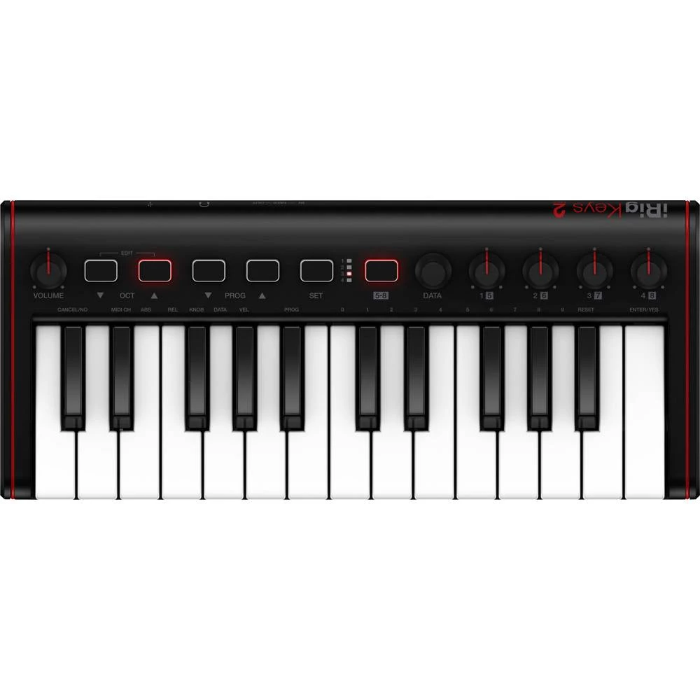 IK Multimedia iRig Keys 2 Mini midi tipkovnica crna osvijetljene tipke, mini tipke slika