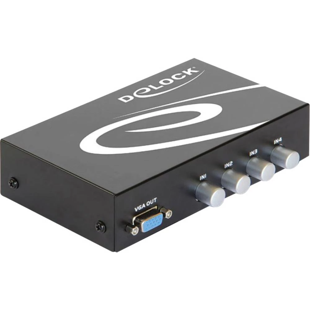 4 ulaza VGA prekidač Delock 87636 Metalno kućište 1600 x 1200 piksel slika