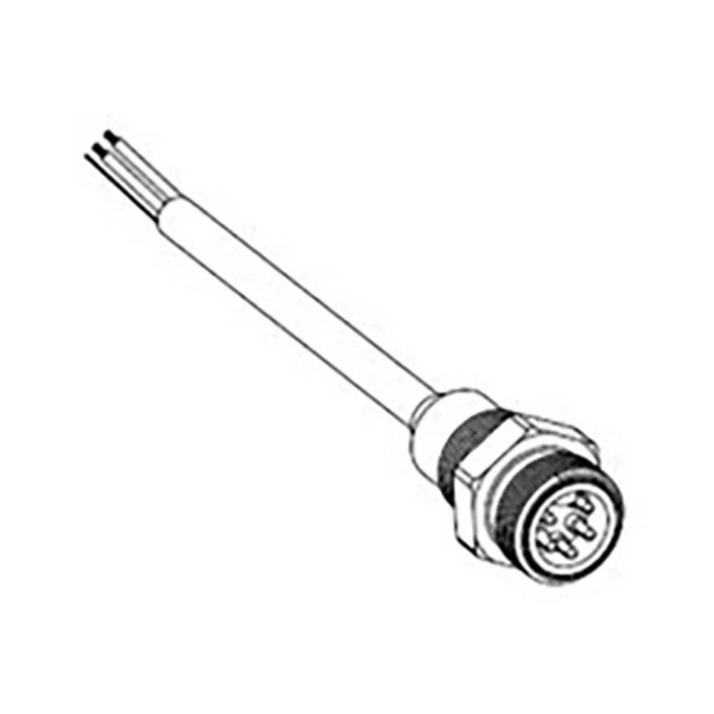 Molex 1300390300 DeviceNet Trunk Receptacle, 5 Poles, 1/2" - 14 NPT, Male (Straight) to Leads, 2.0m (6.56') Length slika