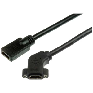 Lyndahl LKPK006-03 HDMI F/F adapterski kabel pod kutom za konstrukciju za montažu na ploču 0,3 m Lyndahl HDMI adapterski kabel HDMI A utičnica 0.3 m crna LKPK006-03  HDMI kabel slika
