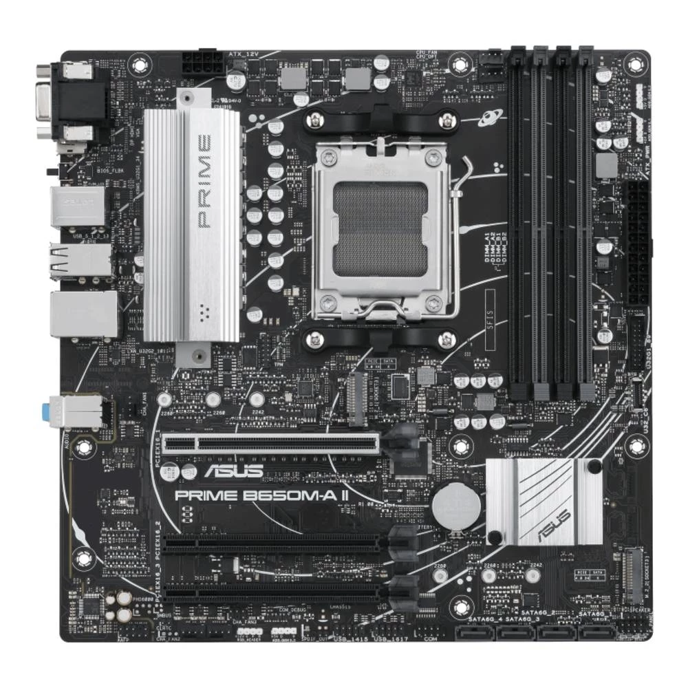 Asus PRIME B650M-A II matična ploča Baza #####AMD AM5 Faktor oblika (detalji) Micro-ATX Set čipova matične ploče AMD® B650 slika