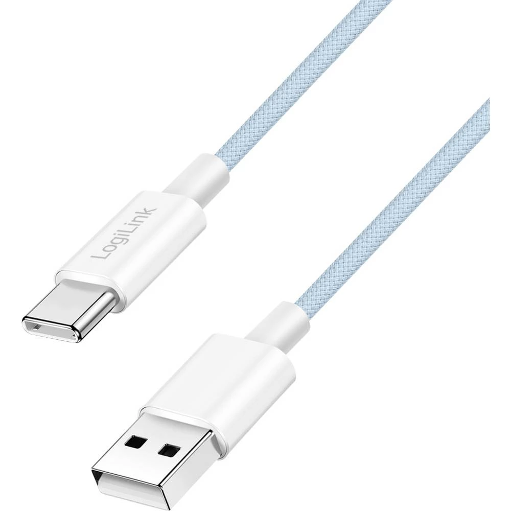 LogiLink USB-C kabel USB 2.0 USB-A utikač, USB-C® utikač 1 m plava boja CU0330 slika