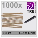 TRU COMPONENTS TC-12888492 T22P106 komplet ugljenoslojnih otpora  aksijalno ožičen  0.5 W 5 % 1000 St.