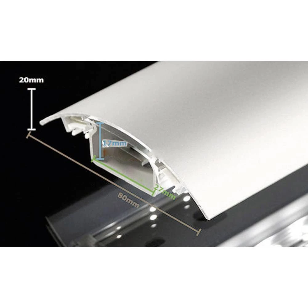 Alunovo ED90-050 kabelska kanalica (D x Š x V) 500 x 80 x 20 mm 1 St. plemeniti čelik (brušeni) slika