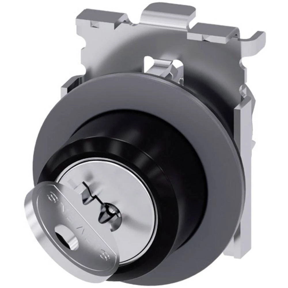 Siemens 3SU1060-4LF01-0AA0 prekidač s ključem prednji prsten od metala ključ pješčano-siva, srebrna 1 x 90 °  1 St. slika