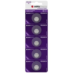 AgfaPhoto litijeva gumbasta ćelija CR1220, pakiranje od 5 komada AgfaPhoto  gumbasta baterija CR 1220 litijev  3 V 5 St. slika