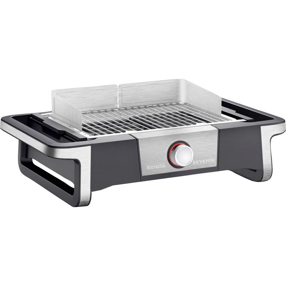 električan stolni roštilj Severin SENOA STYLE žičana, s ručnim podešavanjem temperature crna, srebrna slika