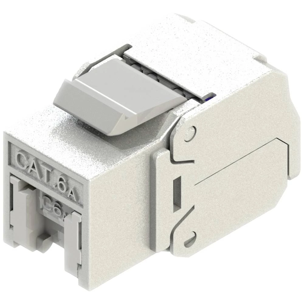 ROLINE Cat.6A (Klasa EA) Keystone, RJ-45, zaštićen, bez alata, srebrne boje Roline 21.17.0321 RJ45 ugradni modul  CAT 6a slika
