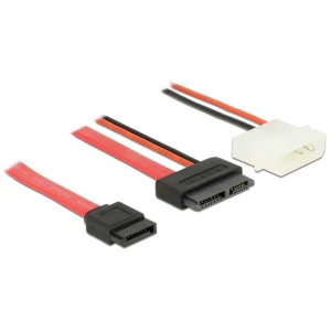 DeLOCK 84790 SATA kabel 0,5 m SATA 13-pin SATA 7-pin + Molex (4-pin) crna, crvena Delock tvrdi disk priključni kabel 0.5 m crna, crvena slika