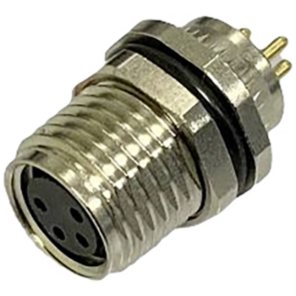 M12 ugrađena utičnica za senzor/aktuator, montaža na stražnji zid, 3-pinska, M16, ispis BKL Electronic 2703503 #####Sensor/Aktor Einbaubuchse M12   Broj polova: 3 1 St. slika