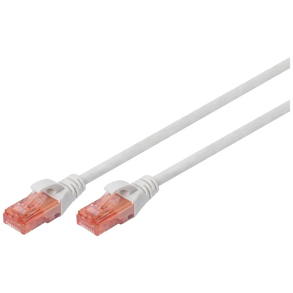 Digitus RJ45 DK-1617-040 mrežni kabeli, patch kabeli cat 6 U/UTP 4.00 m siva sa zaštitom, bez halogena, dvostruko zaštić slika