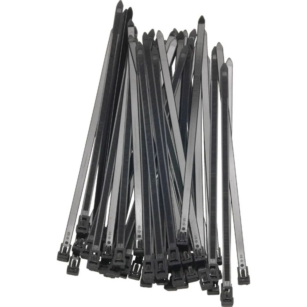 kwb 403490 vezica za višekratnu upotrebu, višenamjenski kabelski konektor, čvrsti najlon 7,2 x 250 mm, crna kwb 403490  vezice 250 mm 7.20 mm crna otpuštena 50 St. slika