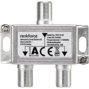 Kabelski TV razdjelnik Renkforce 2-dijelni 5 - 1006 MHz slika