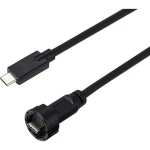 USB Type-C® 3.1 muški-muški IP67 (navojni) kabel 0,5 m TC-E10T-MT3.1-MWA/NWA-0.5PV-S Vodootporni plastični kabel TC-1354