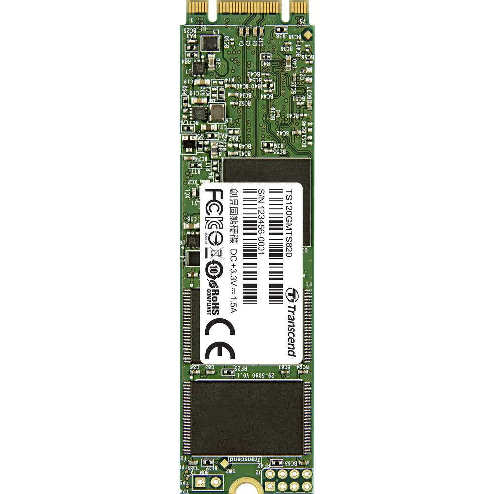Unutarnji SATA M.2 SSD 2280 120 GB Transcend MTS820 Maloprodaja TS120GMTS820 M.2 slika