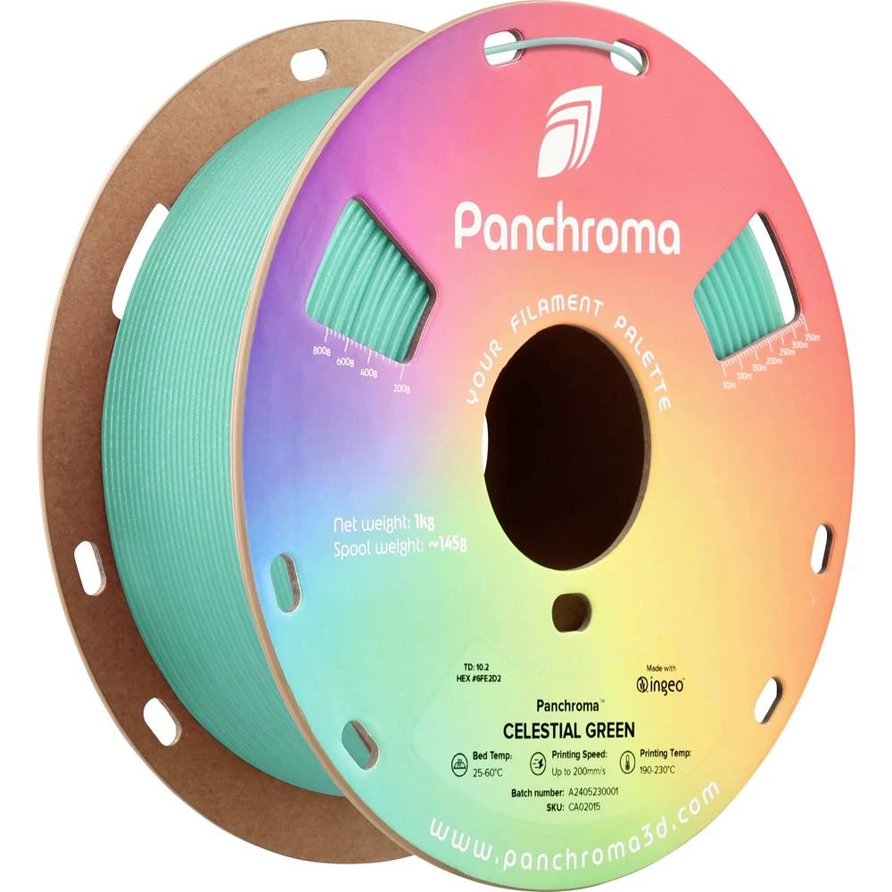 Polymaker CA02015 Panchroma™ Celestial 3D pisač filament PLA, PLA svjetlucavi višebojni 1.75 mm 1000 g zelena, zelena 1 slika
