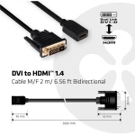 DVI Adapter [1x Muški konektor DVI-D - 1x Ženski konektor HDMI] Crna club3D