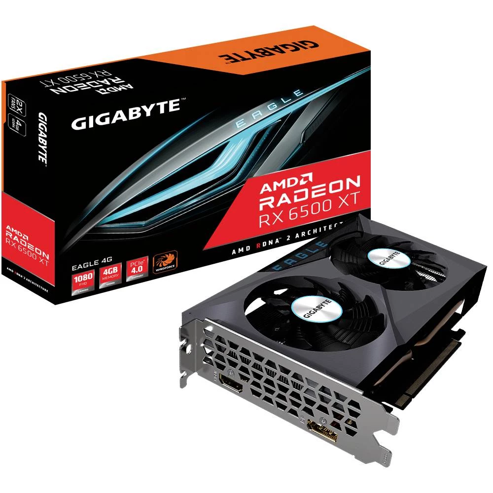 Gigabyte grafička kartica AMD Radeon RX 6500 XT Eagle 4 GB GDDR6-RAM PCIe  HDMI™, DisplayPort AMD FreeSync slika