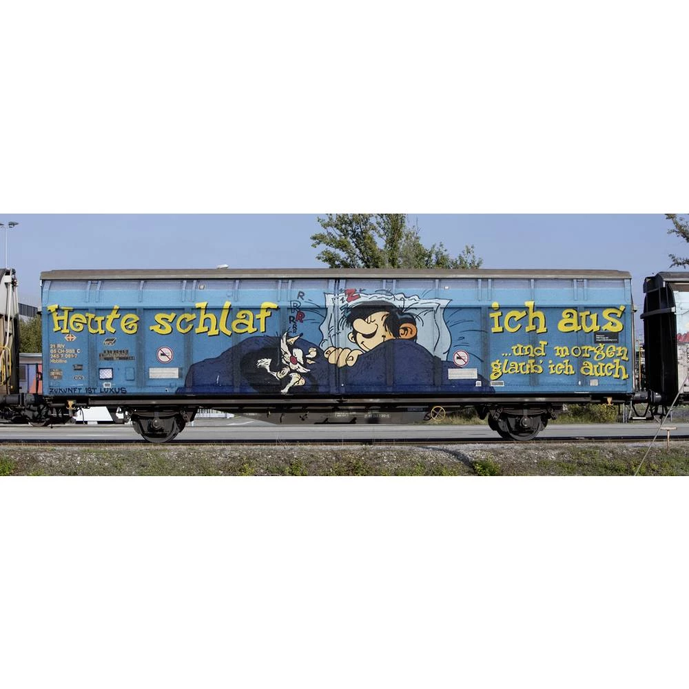 Hobbytrain H24662 N Vagon s kliznim zidom budući Hbbillns SBB-a slika