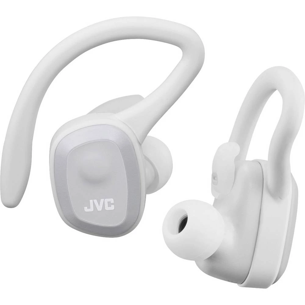 Bluetooth&reg; sportske in ear slušalice JVC HA-ET45T-H u ušima vodootporne, petlja za uho bijela slika