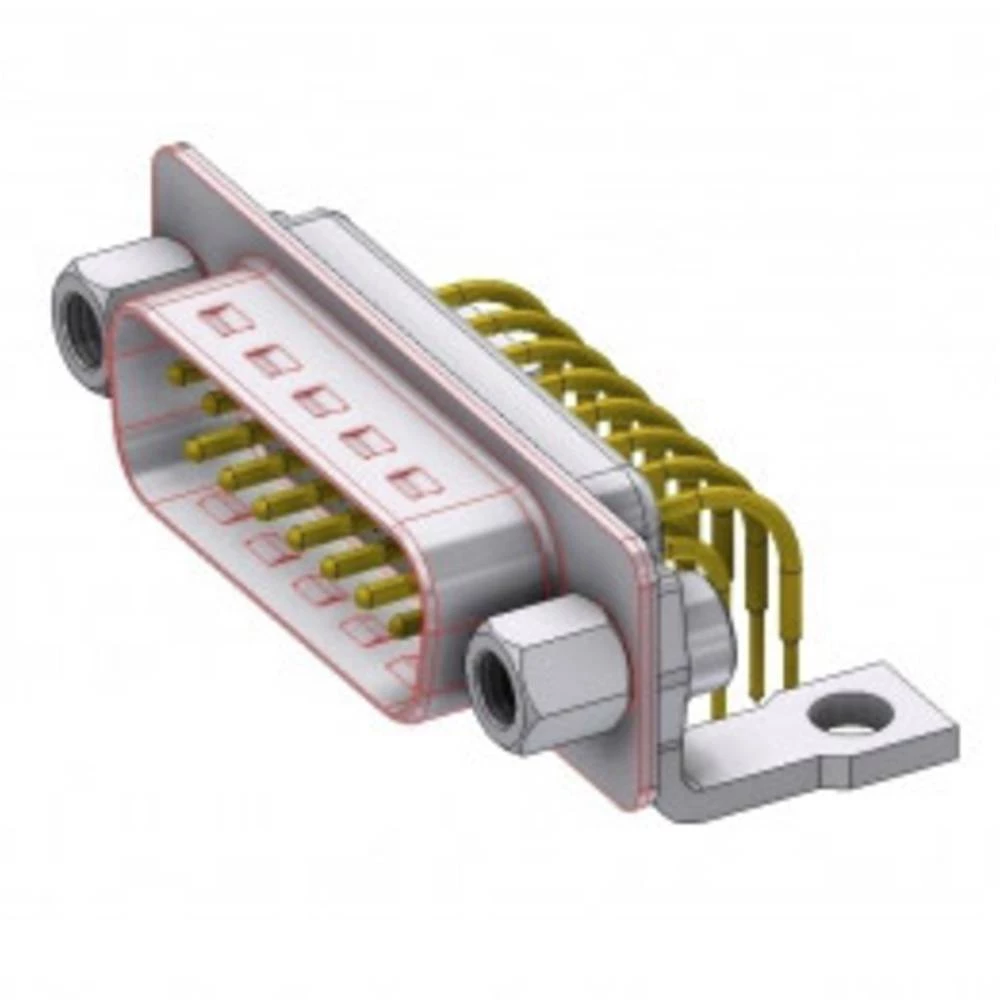 D-SUB utikač 90 ° Broj polova: 15 Lem, Pinovi DELTRON SWISS 1 ST slika