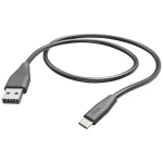 Hama USB kabel za punjenje USB 2.0 USB-A utikač, USB-C® utikač 1.50 m crna 00201595