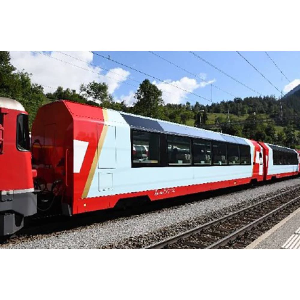 KATO K10-2027 N set od 4 putnička vagona Glacier Expressa tvrtke RhB slika