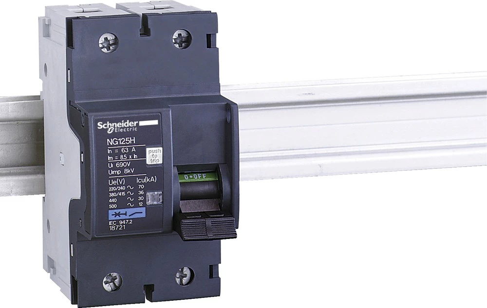 Zaštitni prekidač za vodove 375 V/DC, 240 V/AC, 415 V/AC, 440 V/AC, 500 V/AC 32 A Schneider Electric 18718 1 ST slika