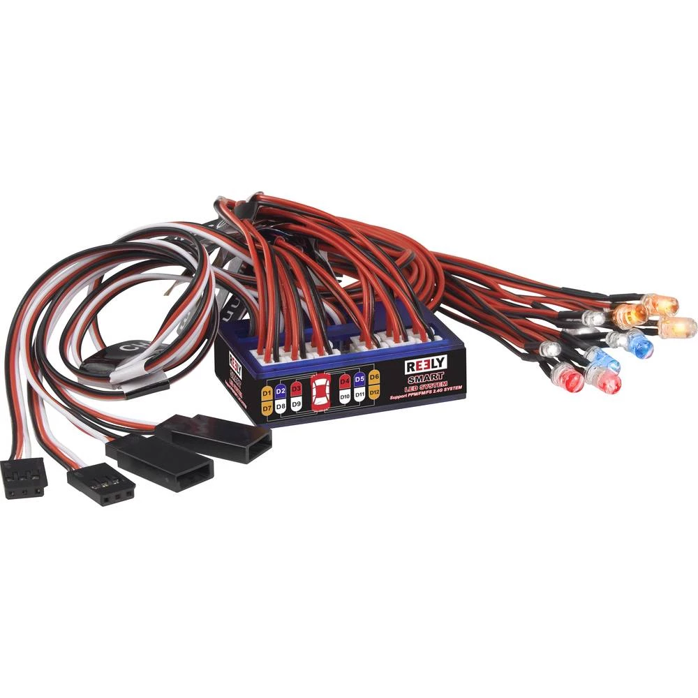 Reely LED osvjetljene Bijela, Narančasta, Crvena, Plava boja Treperavo 4.8 - 6 V slika