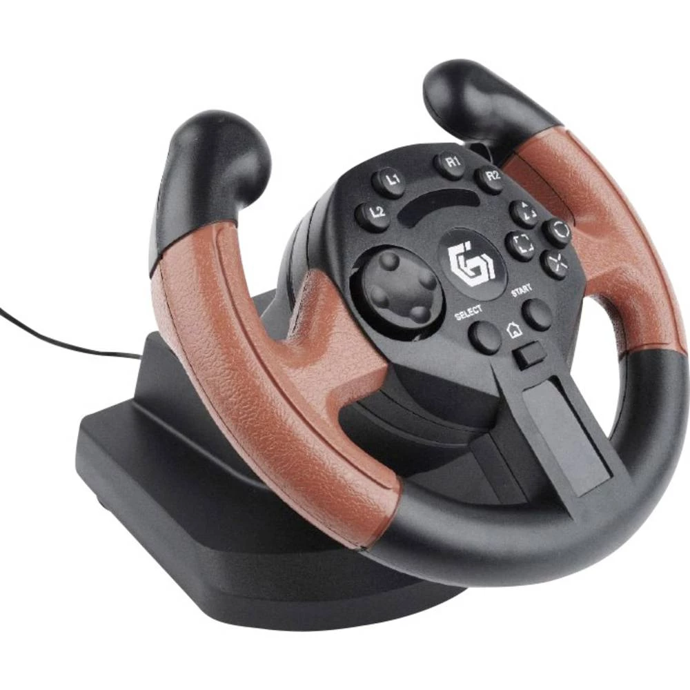 Upravljač Gembird STR-UV-01 USB PC, PlayStation 3 Crna, Crvena Uklj. pedale slika