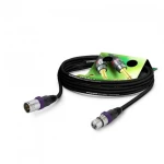 Hicon GA1B-0500-SW-VI XLR priključni kabel [1x XLR utičnica 3-polna - 1x XLR utikač 3-polni] 5.00 m crna