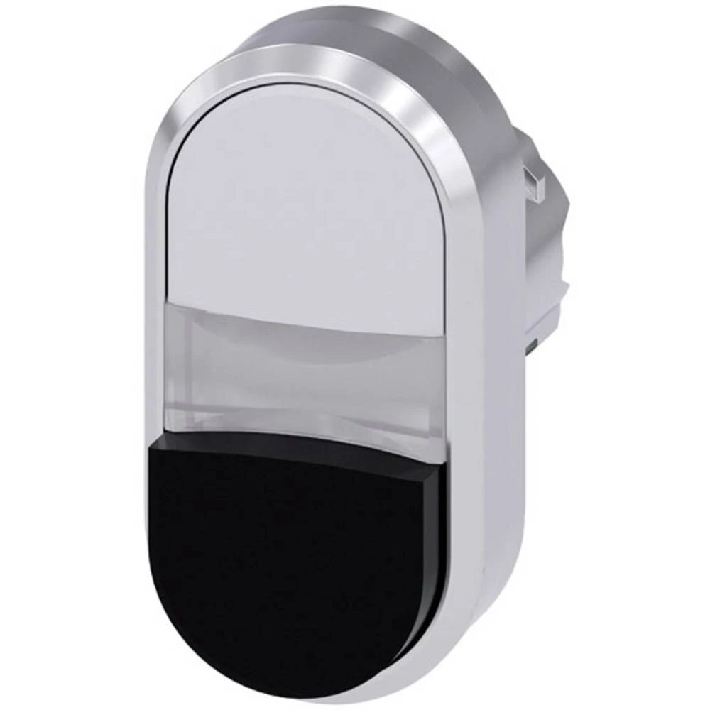 Siemens 3SU1050-3BB61-0AA0 dvostruko tipkalo prednji prsten od metala, visok sjaj dugme srebrna, bijela, crna   1 St. slika