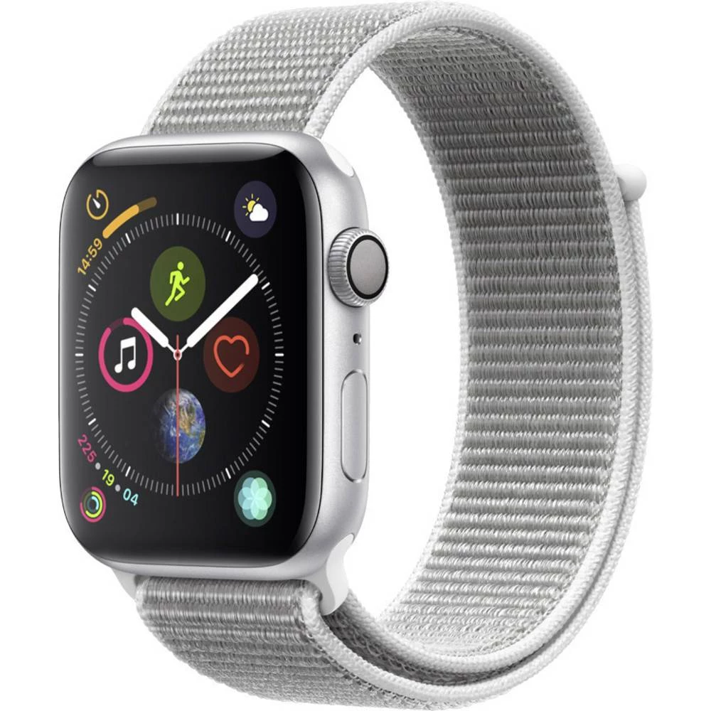 Apple Pametni sportski sat serije 4 44 mm Kućište od aluminija Srebrna Sportska narukvica Bijela slika