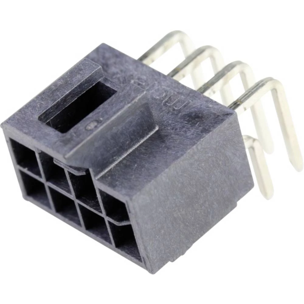 Molex 1053141208 Nano-Fit Right-Angle Header, Through Hole, 2.50mm Pitch, Dual Row, 8 Circuits, 0.38µm Gold (Au) Plating, slika