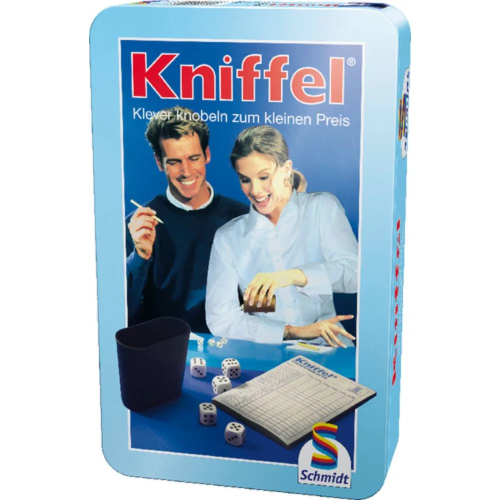 Schmidt Spiele Kniffel Mitbringspiel in der Metalldose 51203 slika