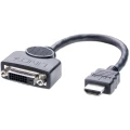 LINDY HDMI / DVI adapterski kabel HDMI-A utikač, DVI-D 24+1-polna utičnica 0.20 m crna 41227  HDMI kabel slika