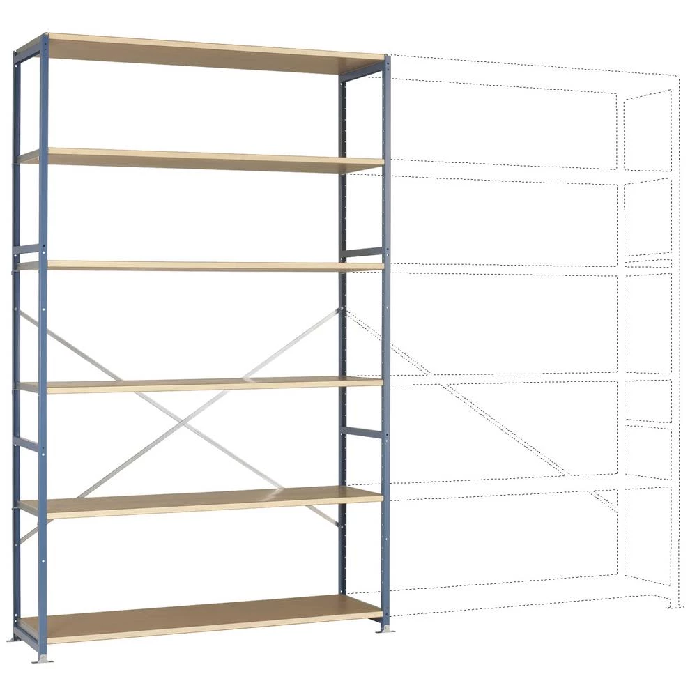 Manuflex RP1346.6011 osnovni modul regalne police 130 kg (Š x V x D) 1470 x 2500 x 700 mm čelik obložen s prahom zelena slika